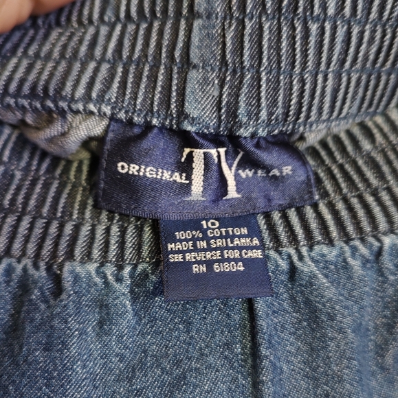 Embroidered Blue Denim Skirt - Picture 4 of 7